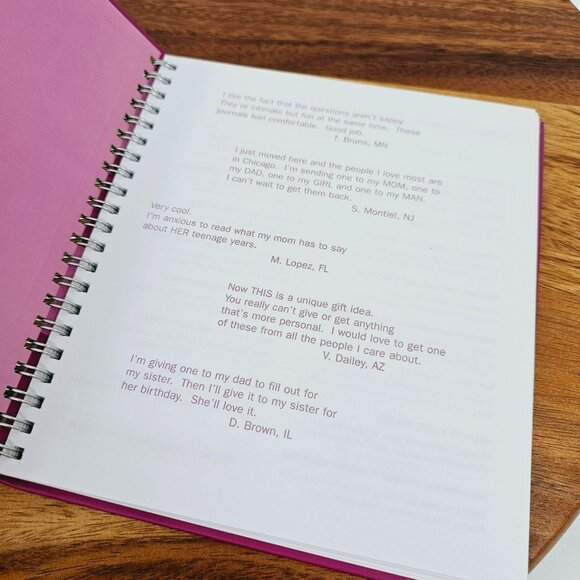 Journal Between Me and You Daughter Blank Spiral Bound Question Pink 2007 Unused - Picture 4 of 8